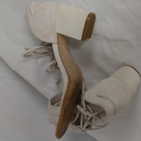 Alohas Suede Sandals With Block Heels Size EU 37/US 6.5 - Picture 6 of 10